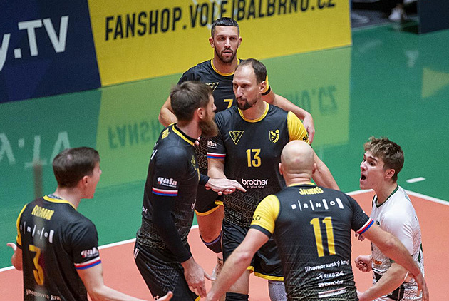 Volejbalisté Brna a Příbrami jsou výhru od extraligového čtvrtfinále